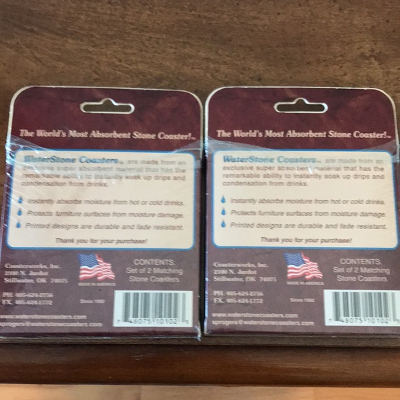 Waterstone coasters , two boxes with two coasters in each box total of four. - Picture 4 of 5